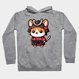 cute corgi super samurai warrior Hoodie